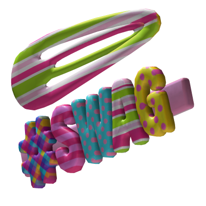 Funfetti " SWAG " hairclip V2 Roblox item