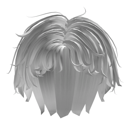 messy emo white anime boy hair Roblox item