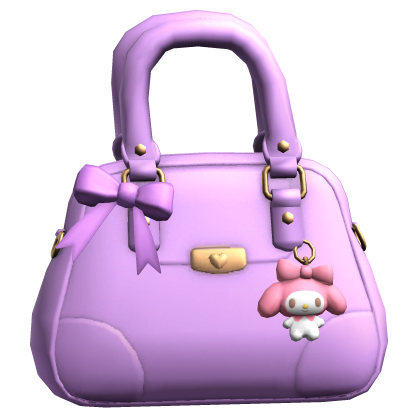 Cute Bow Purse w Kawaii Plushie Purple