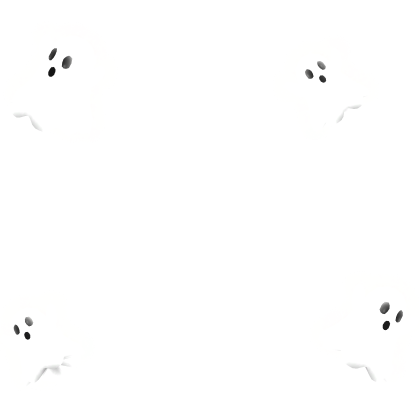 (GLOWING) floating halloween ghosts 