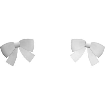  ♡ : lovely white cute hair bow add-on  (о'∀`о)