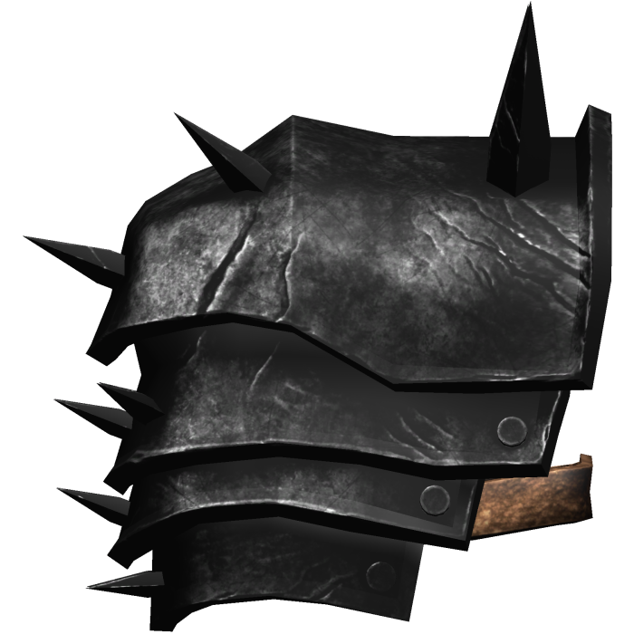 Black Medieval Knight Pauldron (Right)