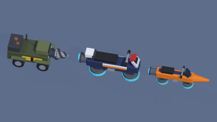 Low Poly Sci Fi Vehicles Pack x30 Spaceship Hover preview 8