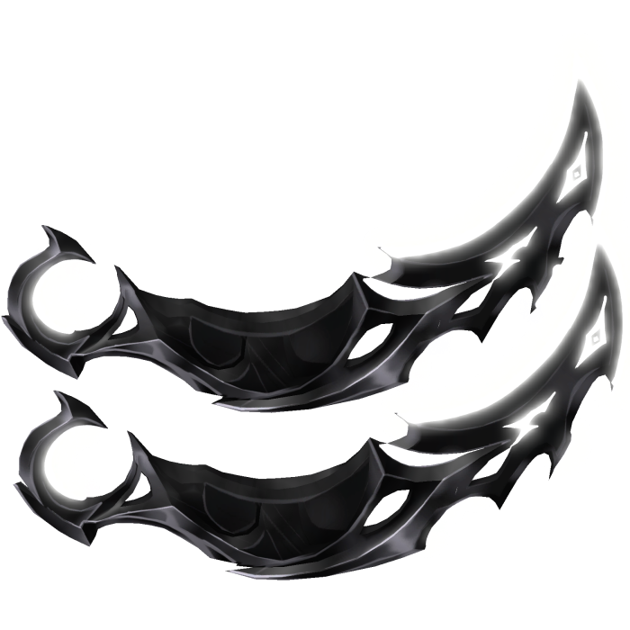[GLOWING] Black White Moon Dual Karambit Knife