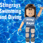 Stingrays Swimming and Diving