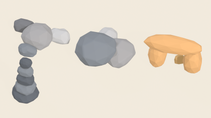 Stylized Rock Cliff Pack x40 Boulder Stone Ore preview 8
