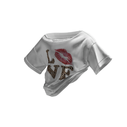 Y2K Off Shoulder Tucked Graphic Shirt