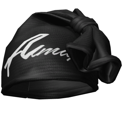 Black & White Knotted Wrap Cap Beanie