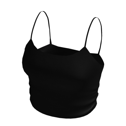 Plain Black Strap T-Shirt thumbnail
