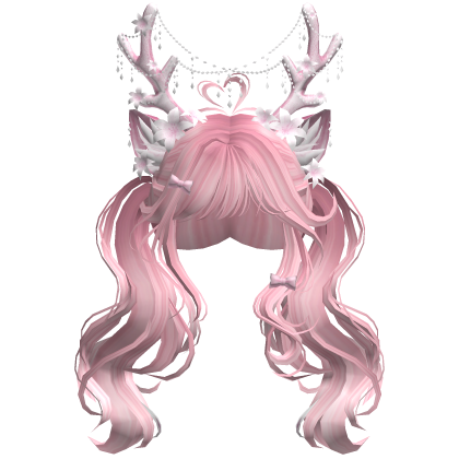 Ethereal Christmas Fairy Fawn Pigtails w/ Antlers