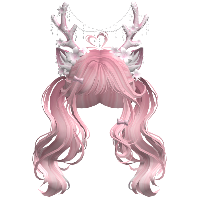 Ethereal Christmas Fairy Fawn Pigtails w/ Antlers