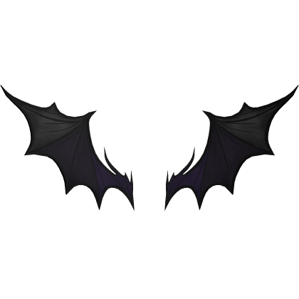 black color gradient gothic bat wings
