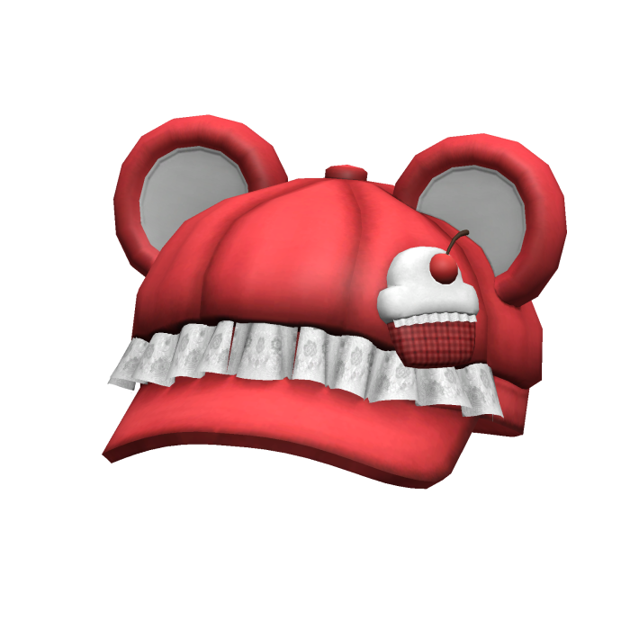 [NEW 🚨] Red Cupcake Ruffled Cute Bear Cap
