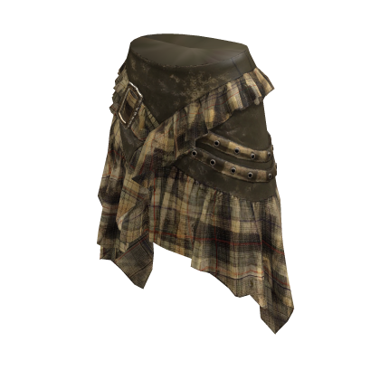 🪽Vintage plaid ruffle skirt -WS
