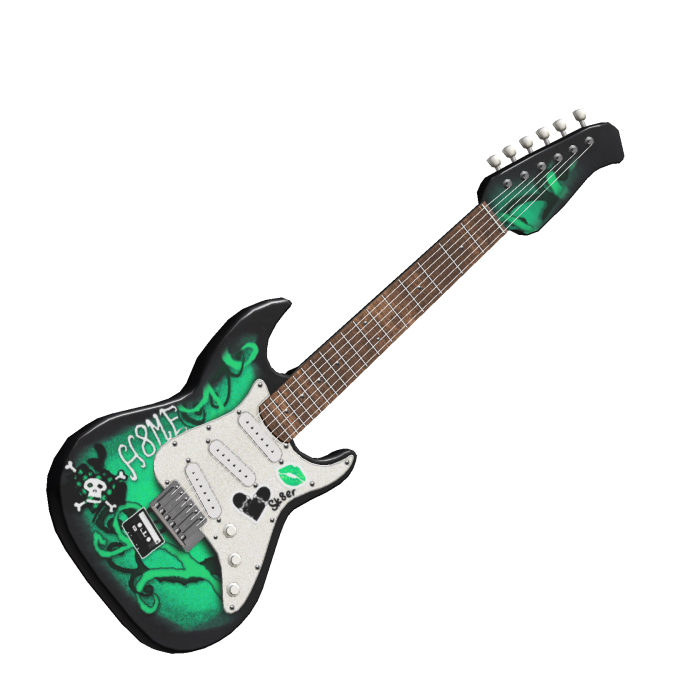 teal scene electric guitar