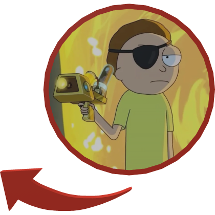 Evil Morty Portal Gun Meme Circle (Rick and Morty) Roblox item