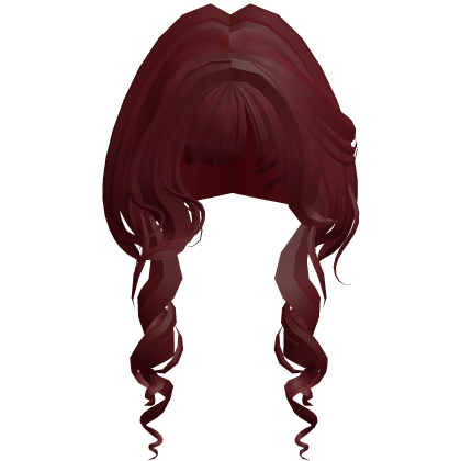 Anime Soft Curly Hair w/ Bangs (Red)