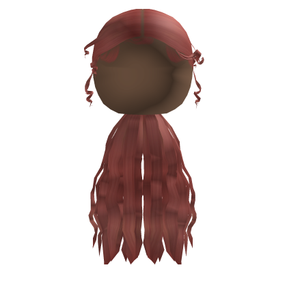 Roblox Item Sleek Curly Ponytail In Rose Gold