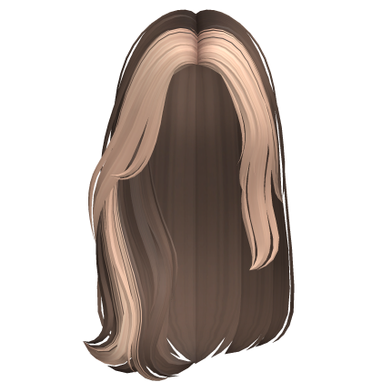 Two-Tone Preppy Wavy Girl Hair (Brown & Blonde) thumbnail