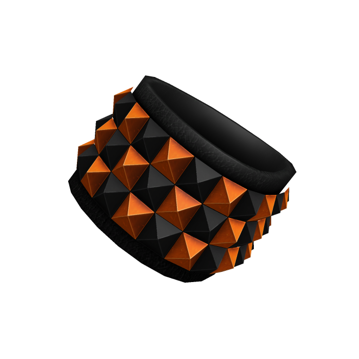 Right Scene Studded Bracelets (Orange & Black)