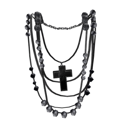 Vintage Layered Necklace w/ Cross 1.0 Silver thumbnail