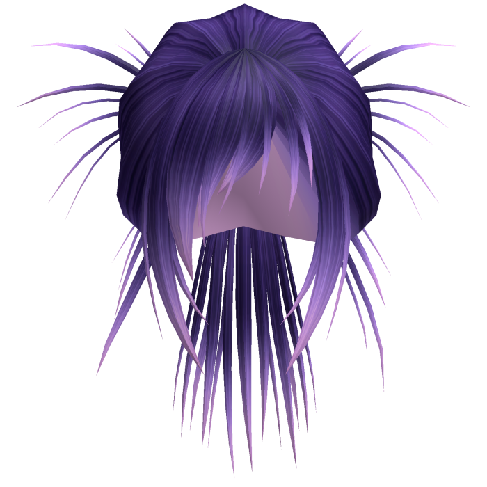 Anime Spiky High Bun w/ Side Bangs (Galaxy Purple)