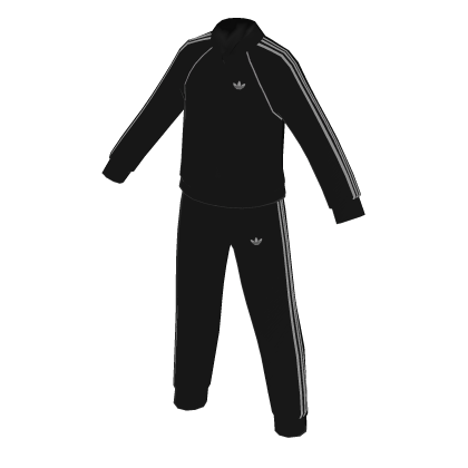 adidas Toon White on Black SST Track Suit thumbnail