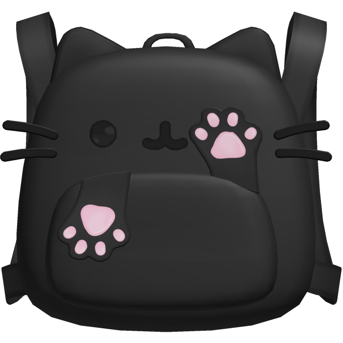 cutesy shy peekaboo kitty backpack