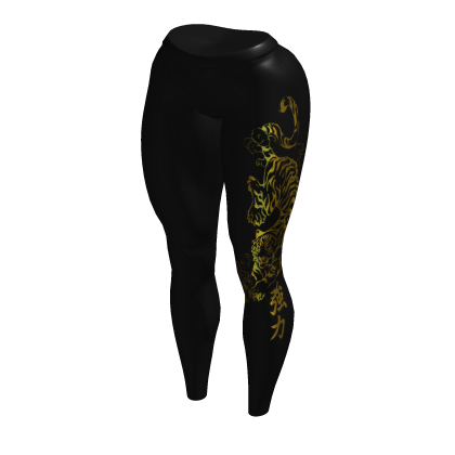 Black Golden Tiger Yoga Pants