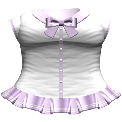 Kawaii Anime School Sailor Dress (Purple & White)
