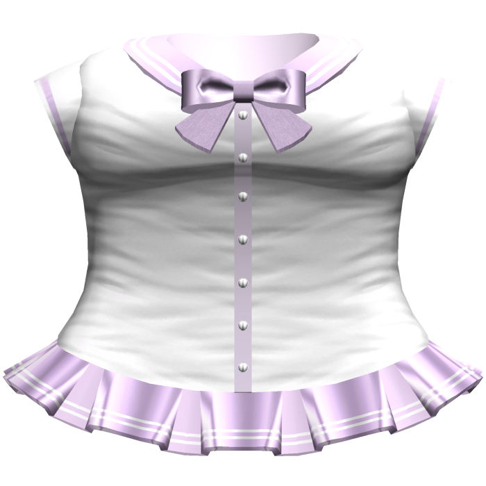 Kawaii Anime School Sailor Dress (Purple & White)