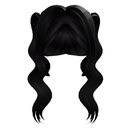 Wavy Cute Pigtails (black) Roblox item