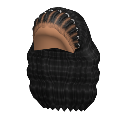 Half Braided Back with Heart Cuffs Roblox item