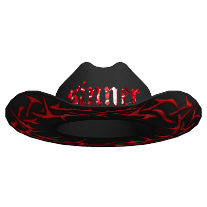 Sinner Thorns Cowboy Hat Black & Red Roblox item