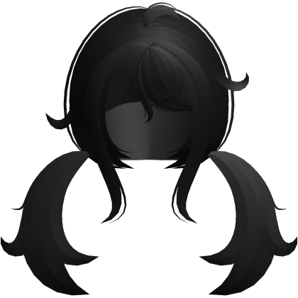 black cheeky cute tween low pigtails Roblox item