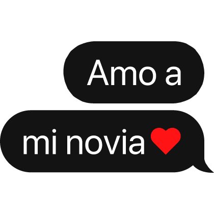 amo a mi amiga spanish text bubble
