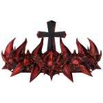 {Glow} Demonic Bandos Chaos Cross Crown🖤