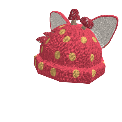 Strawberry Knitted Mushroom Cat Beanie 🍓