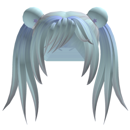 Light Blue Miku Bun Twintails Pigtail Roblox item