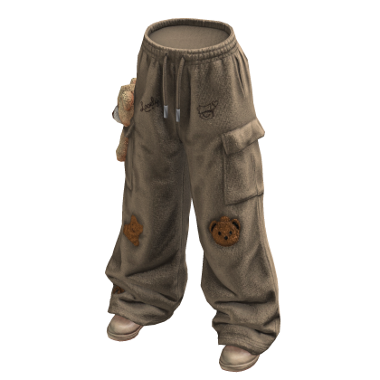 Teddy Cargo Pants w/Boots (Beige)