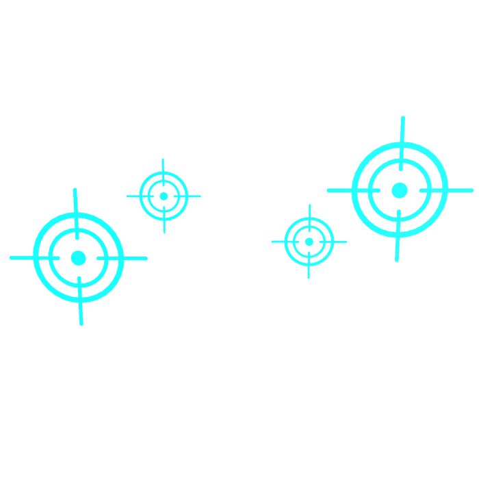 Neon Cyan Target Marks