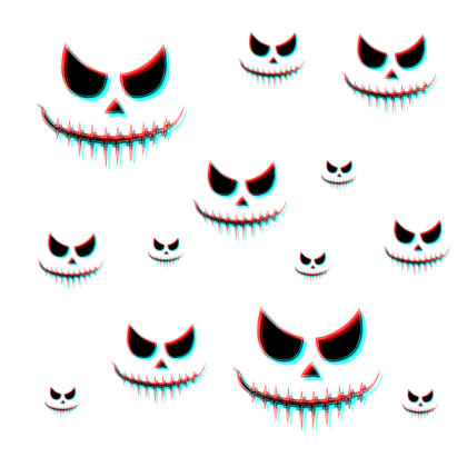TB PNG 3D Red Blue Horror Smiley Faces Scene Goth Roblox decal