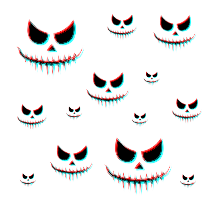 TB PNG 3D Red Blue Horror Smiley Faces Scene Goth Roblox decal