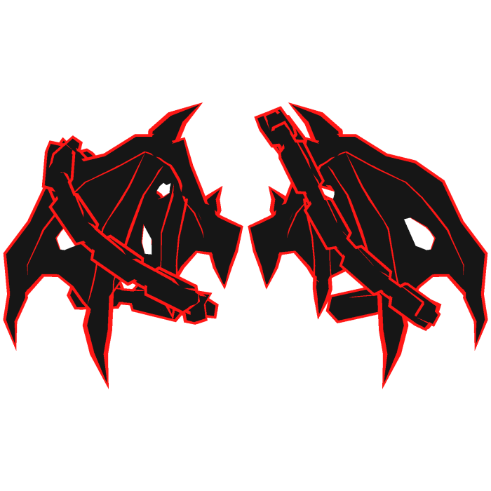 Cartoony Red Demon Wings