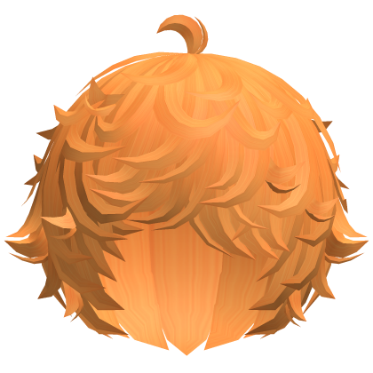 cute orange kawaii messy lamb curly wavy hair