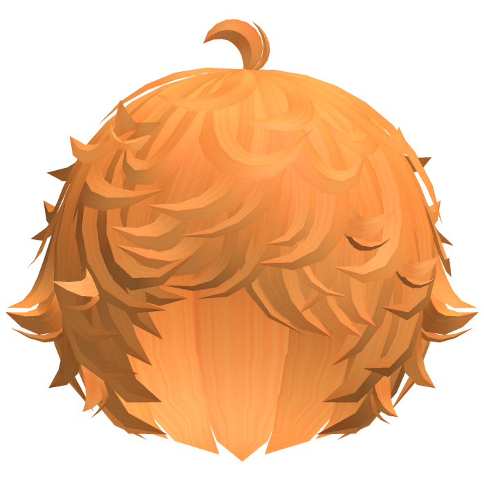 cute orange kawaii messy lamb curly wavy hair