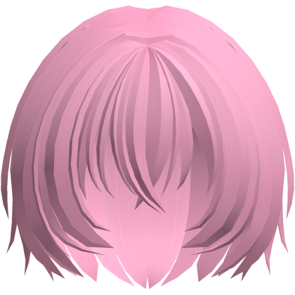 moe fluffy short shy nerdy hair hot pink Roblox item