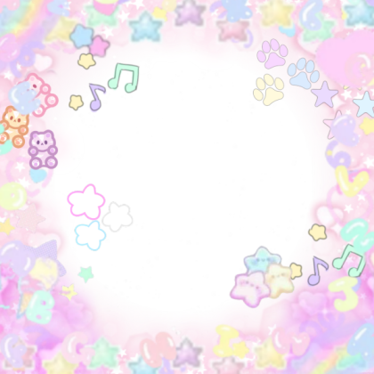 TB PNG Pink Kawaii Over Clutter Border Y2K Pastels Roblox decal