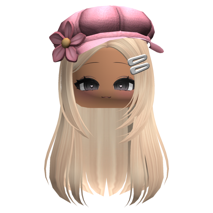 Cute Straight Hair w/ Accessories & Chibi Face