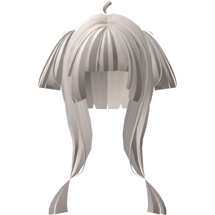 straight blunt short pigtails in blonde